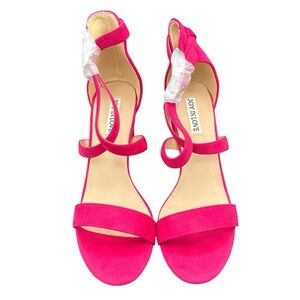 John Love Fuchsia Suede Heels - NIB